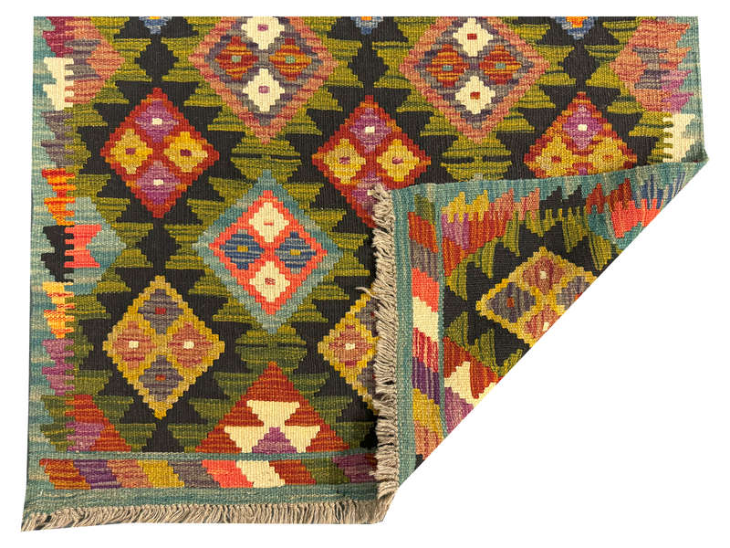 Stunning Afghan Maimana Kilim Rug 155 x 99 CM