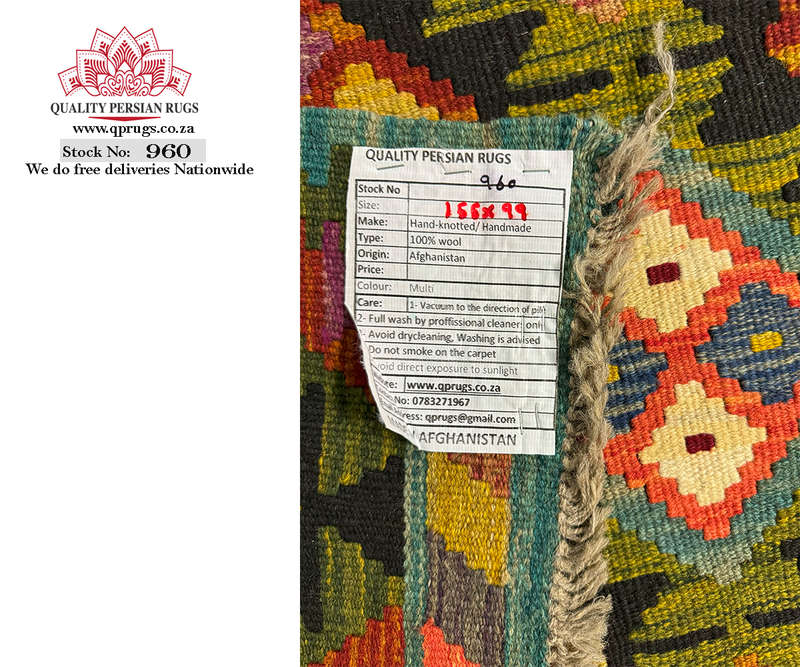 Stunning Afghan Maimana Kilim Rug 155 x 99 CM