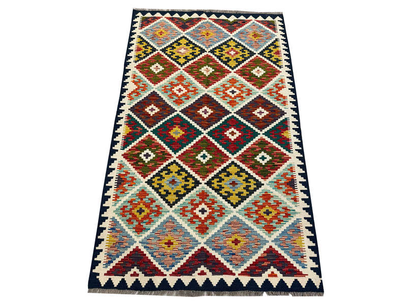 Stunning Afghan Handmade Kilim Rug 201 x 126 CM
