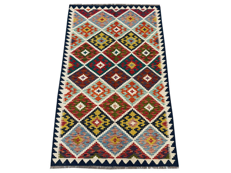 Stunning Afghan Handmade Kilim Rug 201 x 126 CM