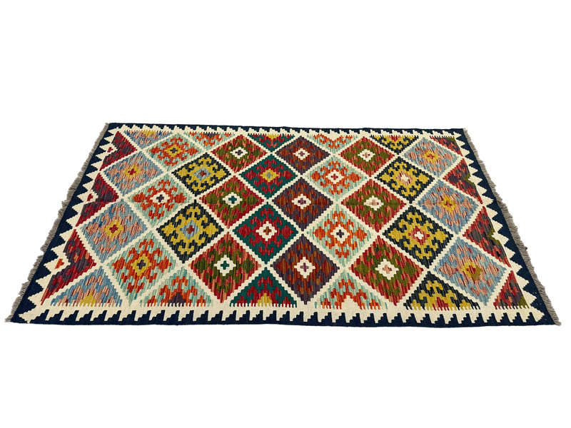 Stunning Afghan Handmade Kilim Rug 201 x 126 CM