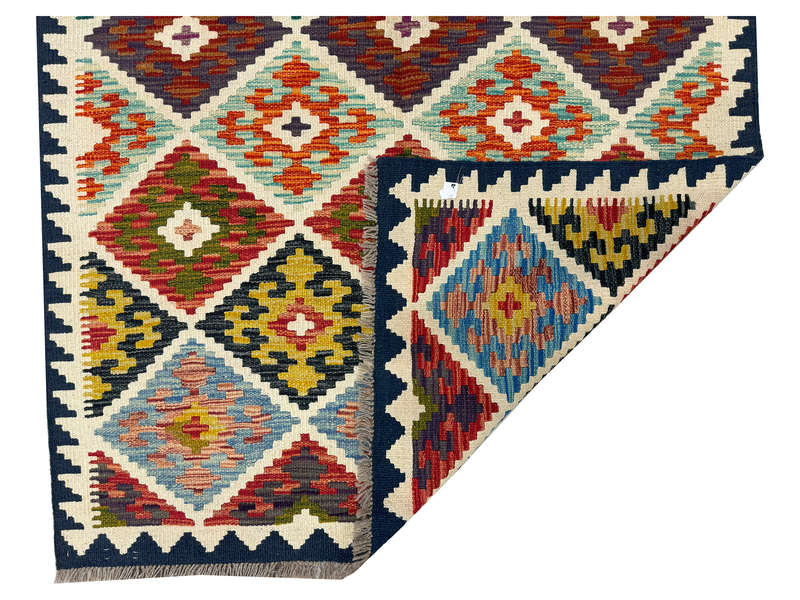 Stunning Afghan Handmade Kilim Rug 201 x 126 CM