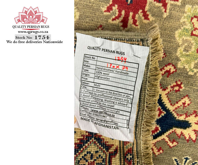 Gorgeous Afghan Handmade Kazaq Carpet 130 x 79 CM