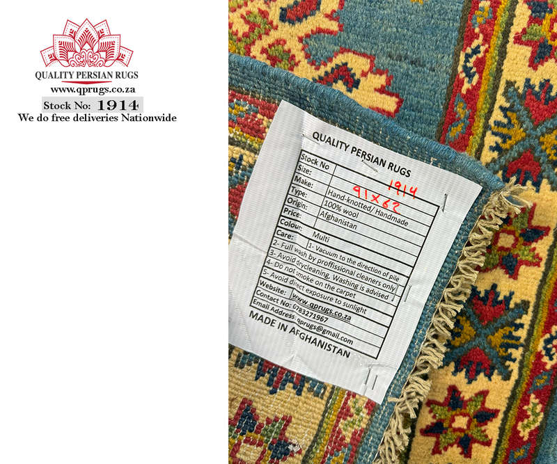 Stunning Afghan Ariana Carpet 91 x 62 CM