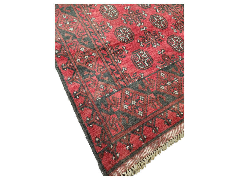 Fin Quality Red Afghan Runner 378 x 80 CM