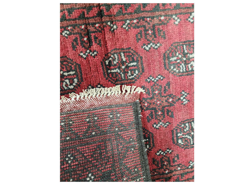 Fin Quality Red Afghan Runner 378 x 80 CM
