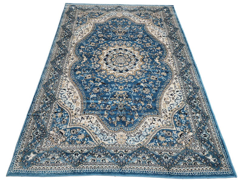 Stunning Blue Color Machine Made Carpet 230 x 150 CM