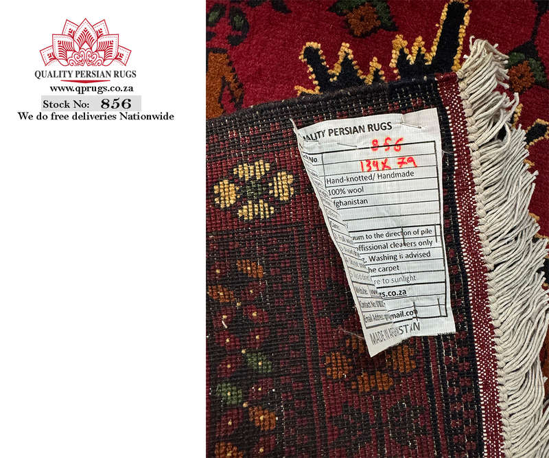 Fine Afghan Turkman Handmade Carpet 134 x 79 CM
