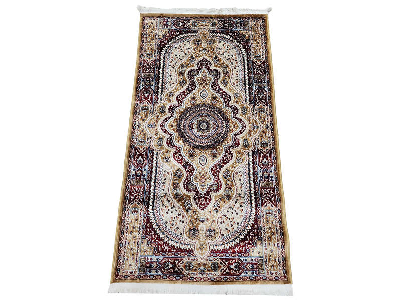Persian Design Mustard Bedside Carpet 150 X 80 CM