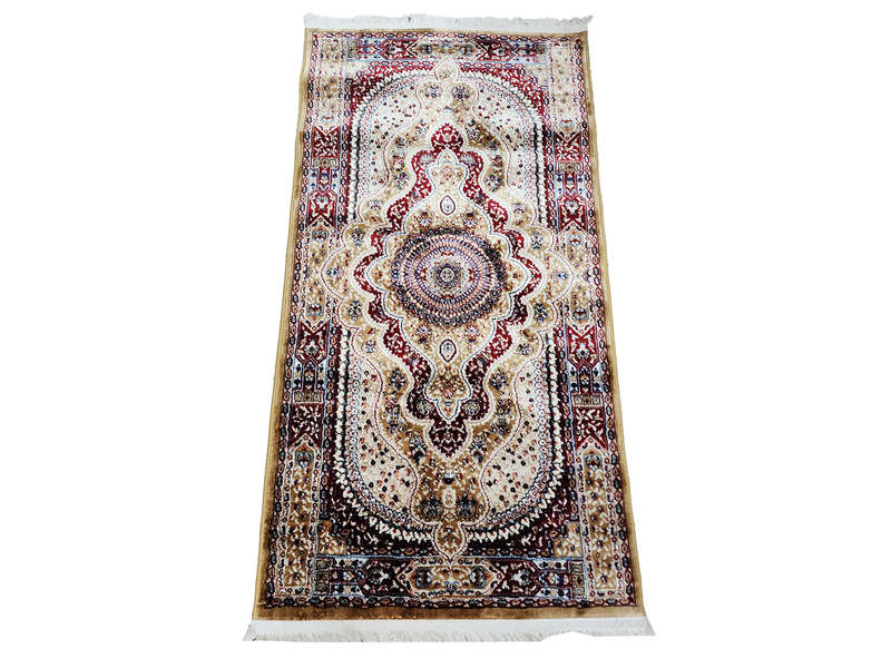 Persian Design Mustard Bedside Carpet 150 X 80 CM
