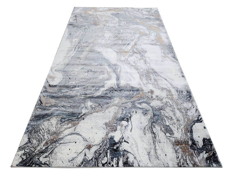 Gorgeous Grey and gold modern carpet 290 x 200 cm
