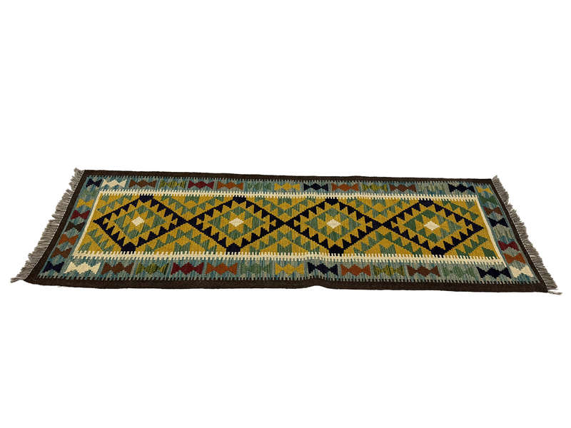 Gorgeous Afghan Maimana kilim Runner 199 x 66 CM