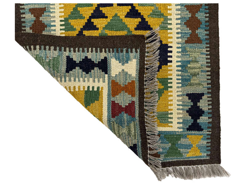 Gorgeous Afghan Maimana kilim Runner 199 x 66 CM