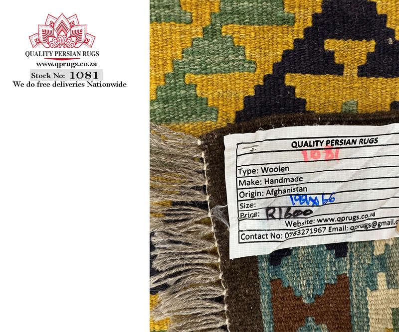 Gorgeous Afghan Maimana kilim Runner 199 x 66 CM