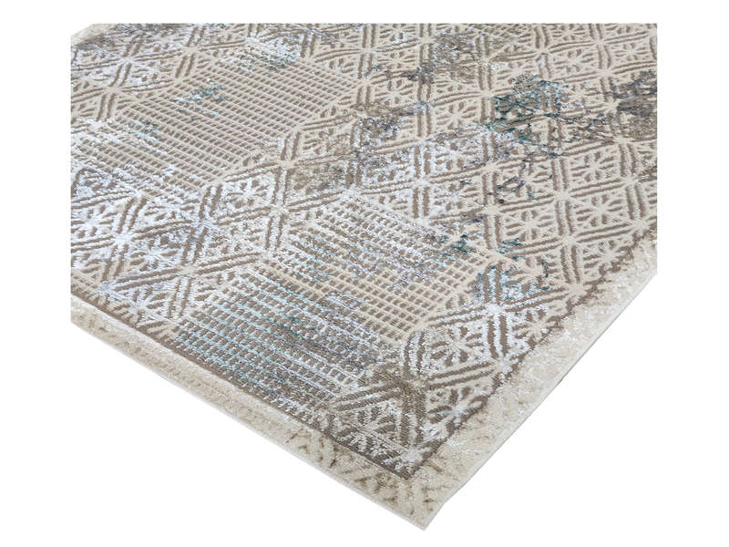 Beautiful Beige Machine Made Carpet 160 x 110 CM