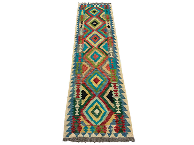 Beautiful Afghan Choubi kilim Runner 291 x 86 CM
