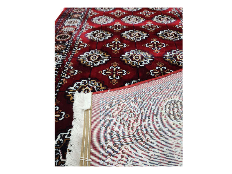 Red Bukhara Carpet Runner 300 x 80 cm