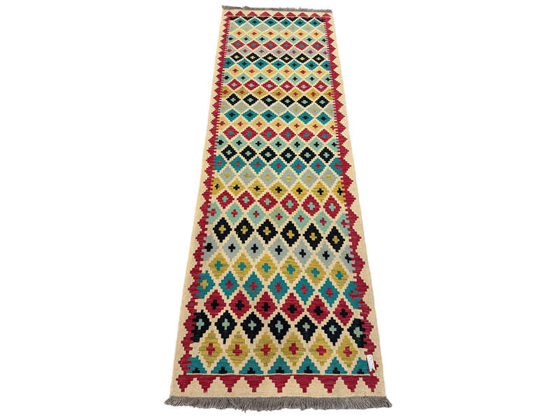Stunning Afghan Choubi kilim Runner 247 x 85 CM