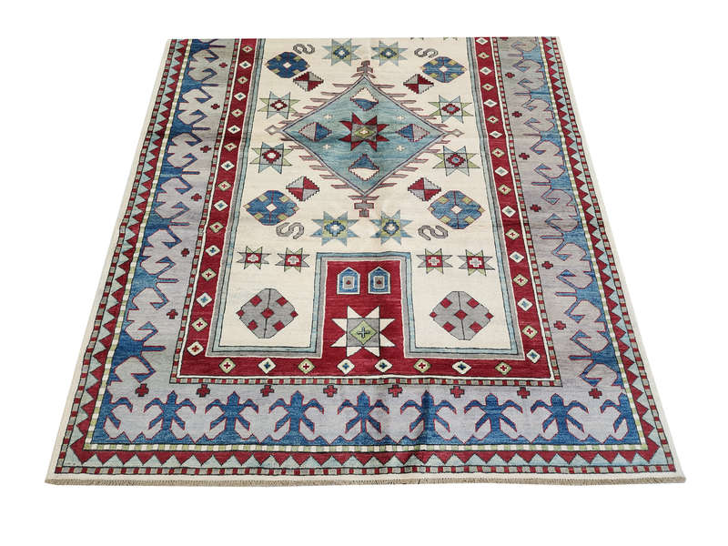 Fine quality Afghan Handmade Kazaq Carpet 274 x 184 cm