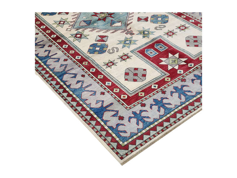 Fine quality Afghan Handmade Kazaq Carpet 274 x 184 cm