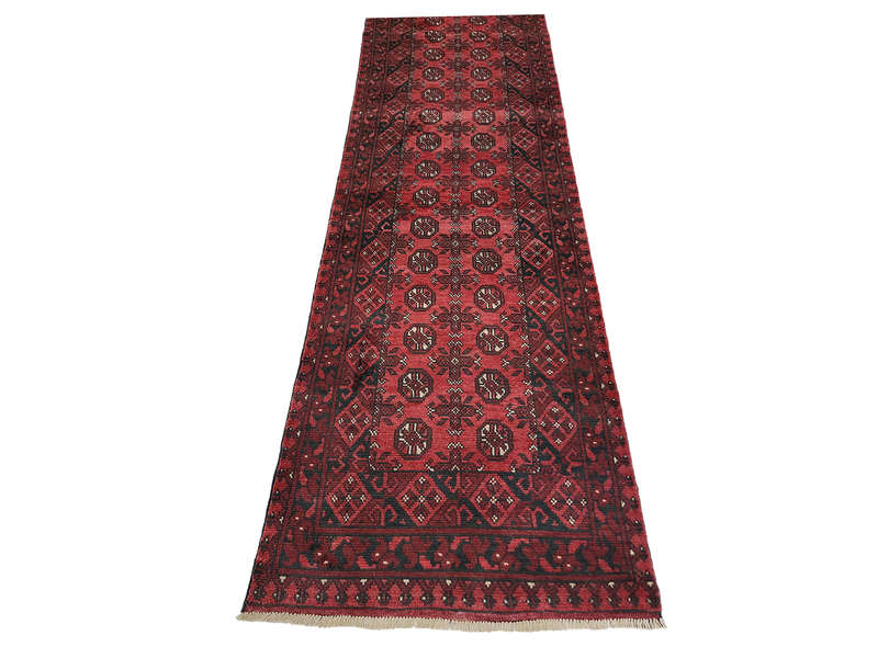 Beautiful Red Afghan Handmade Runner 735 x 79 CM