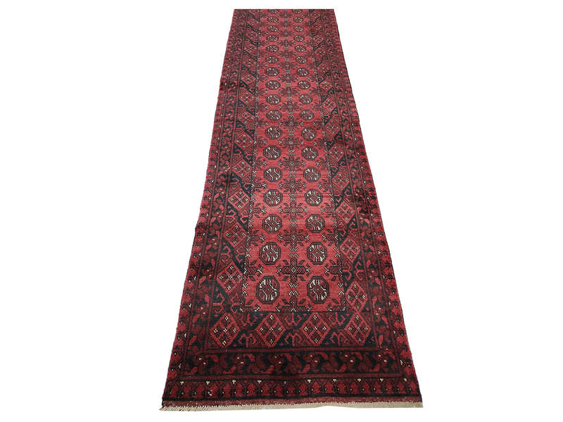 Beautiful Red Afghan Handmade Runner 735 x 79 CM