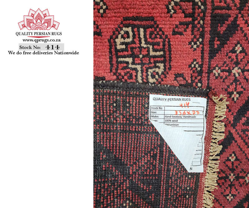 Stunning Red Afghan Handmade Runner 356 x 77 CM