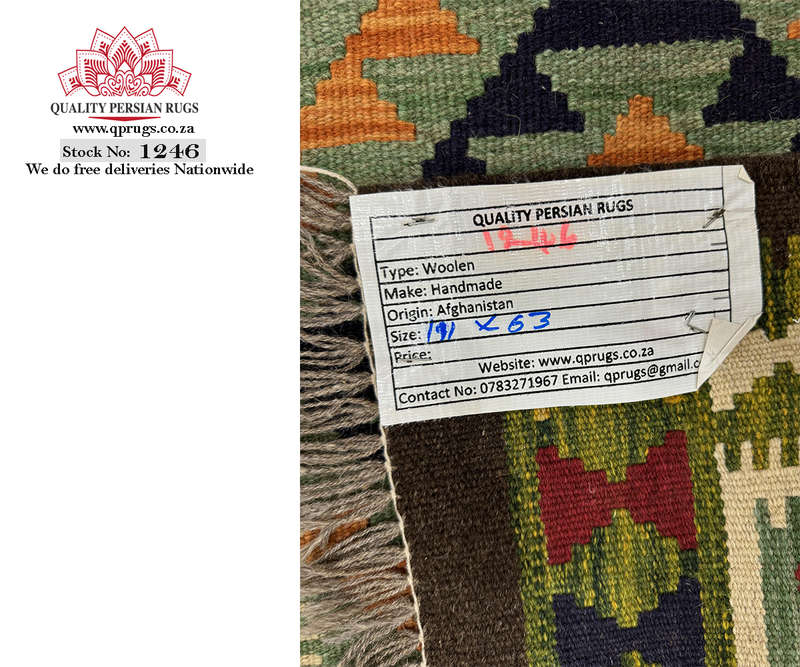 Gorgeous Afghan Maimana kilim Rug 191 x 63 CM