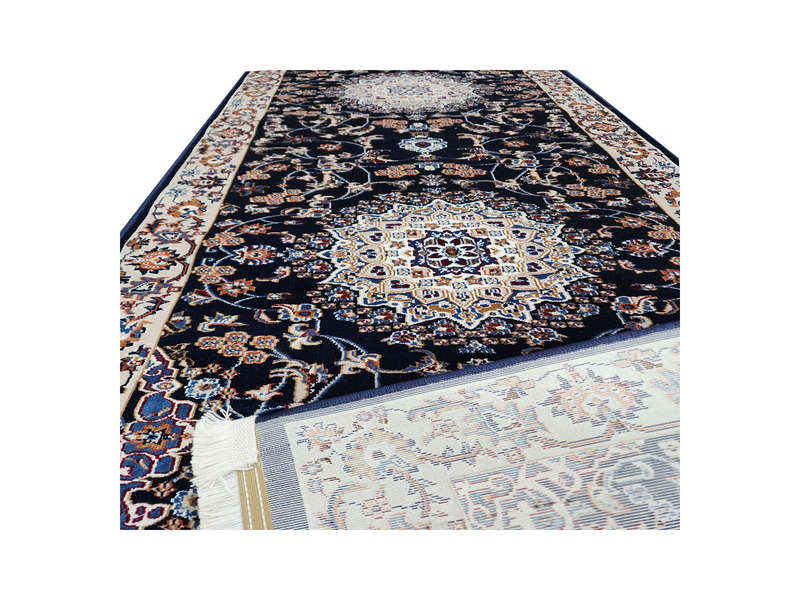 Gorgeous Navy Kashan passage Carpet 400 X 80 cm
