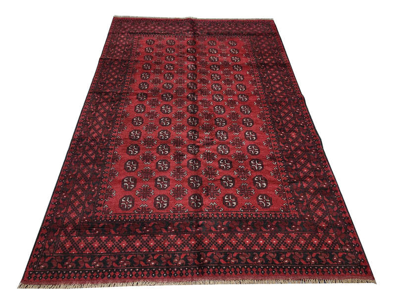 Fine Bukhara Red Afghan Carpet 286 x 190 cm