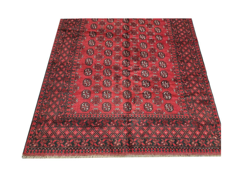 Fine Bukhara Red Afghan Carpet 286 x 190 cm