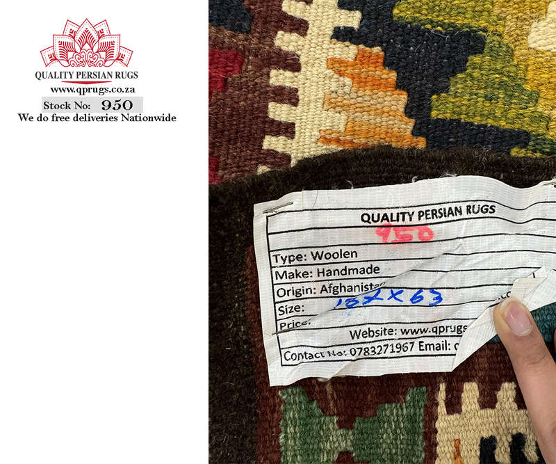 Stunning Afghan Maimana kilim Rug 187 x 63 CM