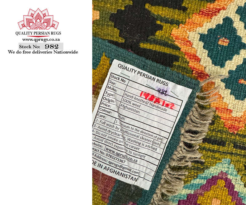 Stunning Afghan Maimana Kilim Rug 148 x 102 CM