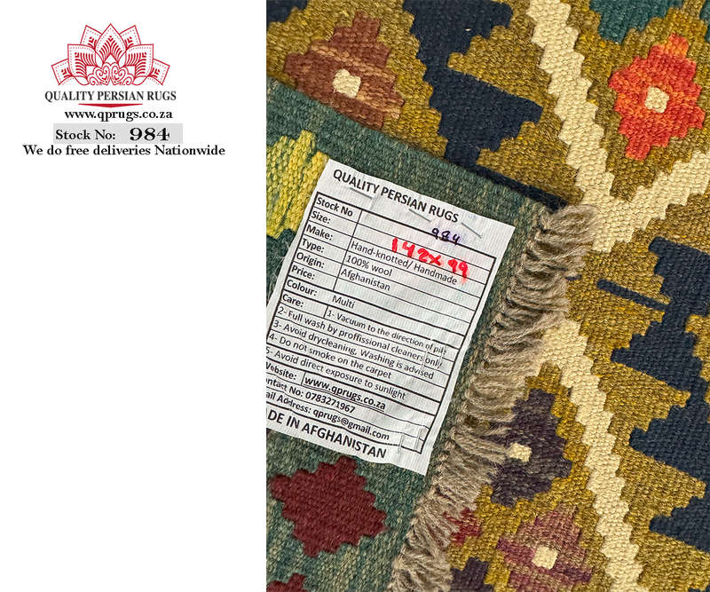 Stunning Afghan Maimana Kilim Rug 142 x 99 CM
