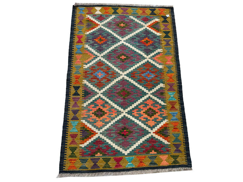 Stunning Afghan Maimana Kilim Rug 141 x 95 CM