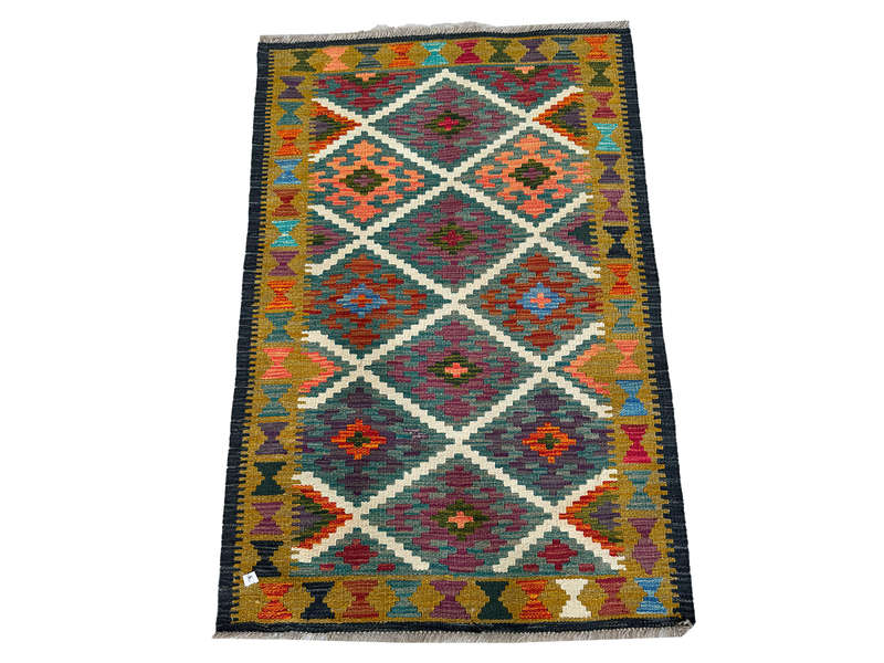 Stunning Afghan Maimana Kilim Rug 141 x 95 CM