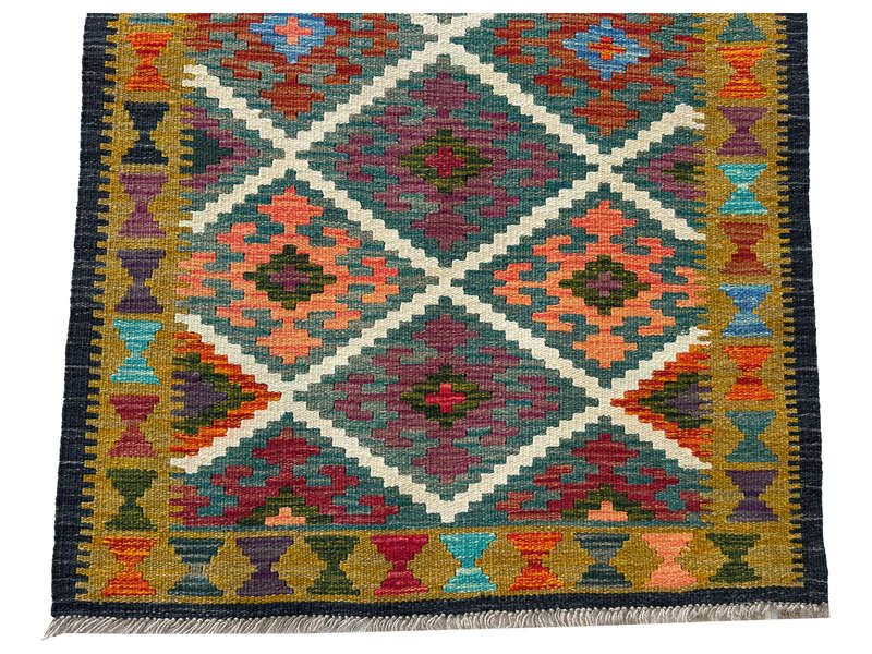 Stunning Afghan Maimana Kilim Rug 141 x 95 CM