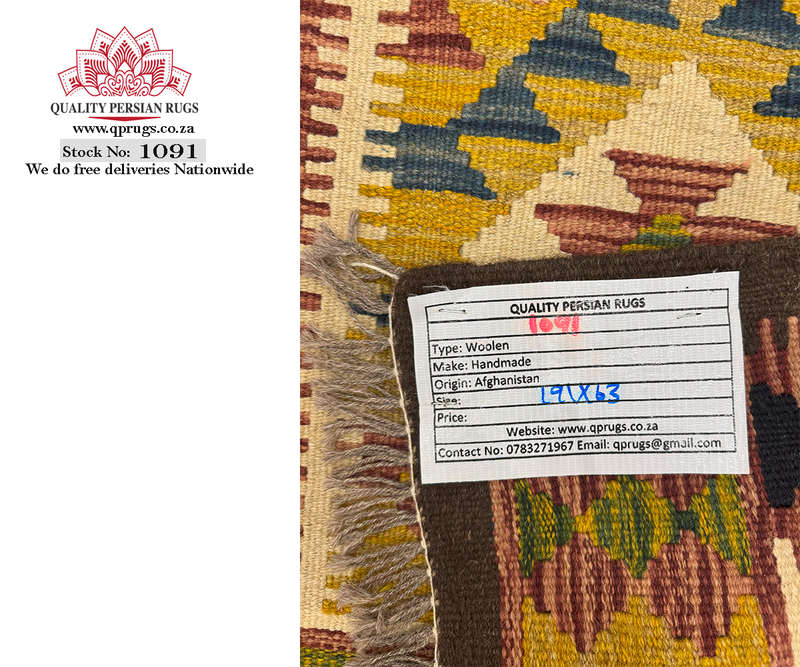 Beautiful Afghan Maimana Kilim Runner 191 x 63 CM