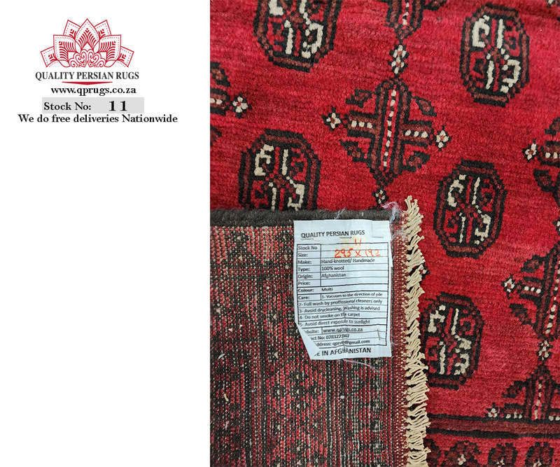 Beautiful Red Afghan Handmade Carpet 295 x 192 CM