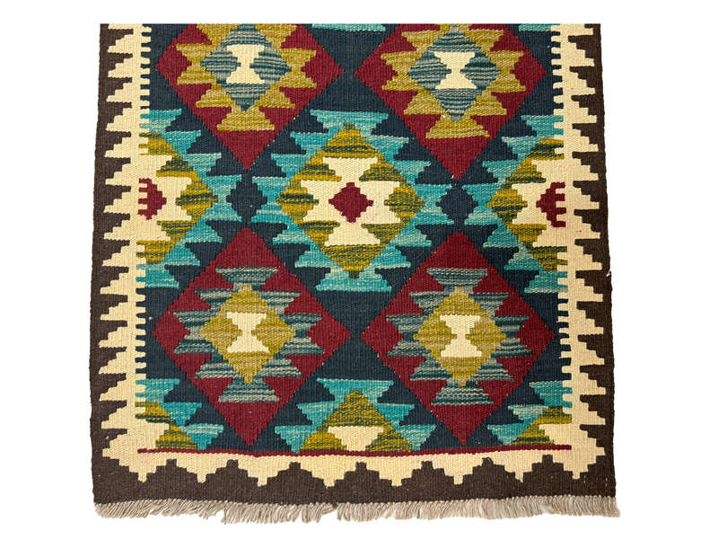 Gorgeous Afghan Maimana kilim Runne 296 x 83 CM