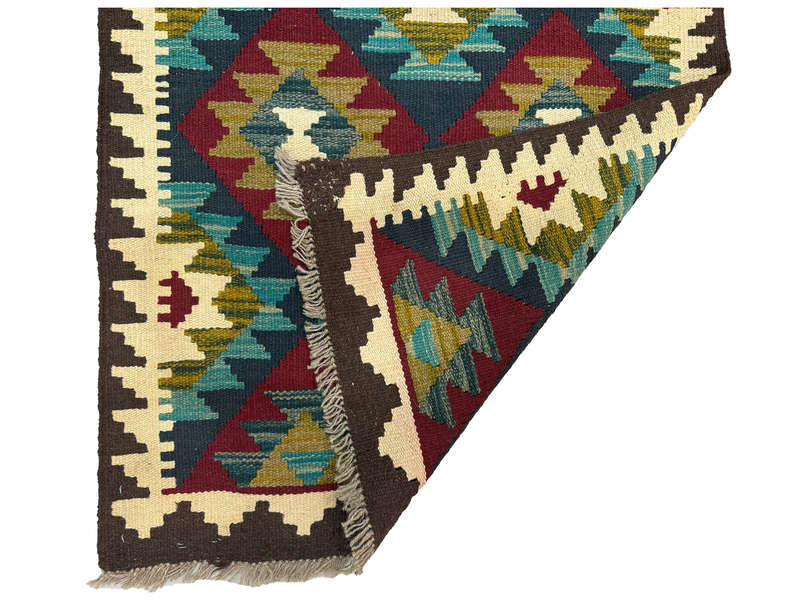 Gorgeous Afghan Maimana kilim Runne 296 x 83 CM