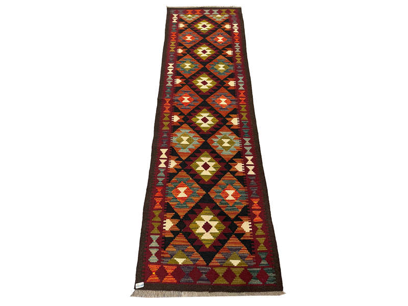 Stunning Afghan Maimana kilim Runner 284 x 87 CM