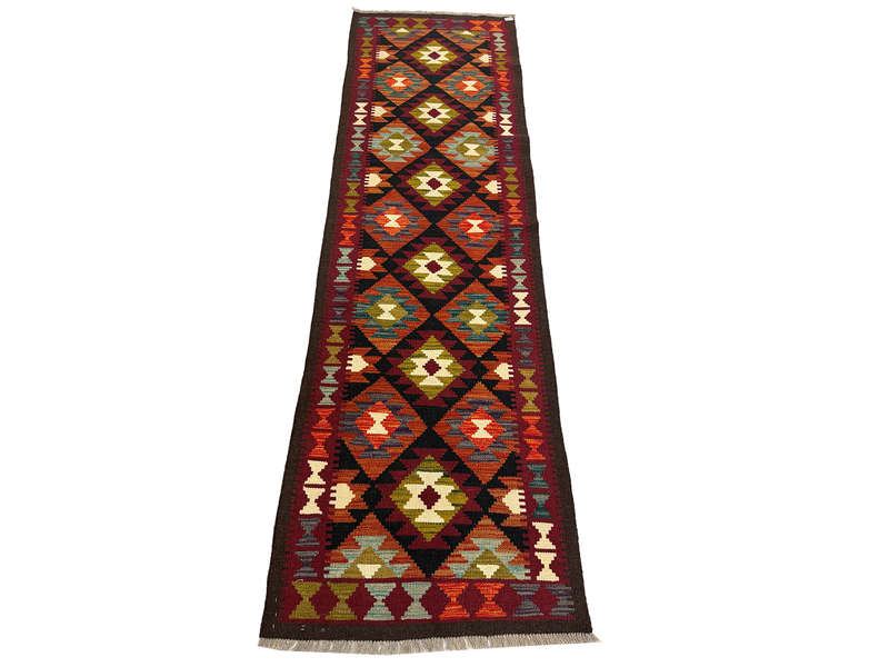Stunning Afghan Maimana kilim Runner 284 x 87 CM