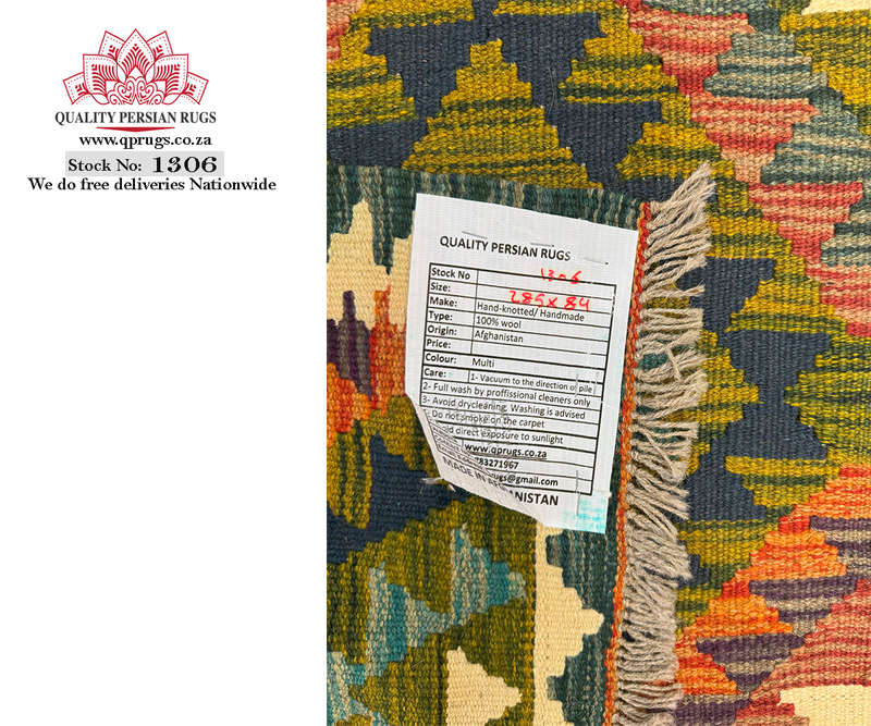 Beautiful Afghan Handmade kilim Runner 285 x 84 CM