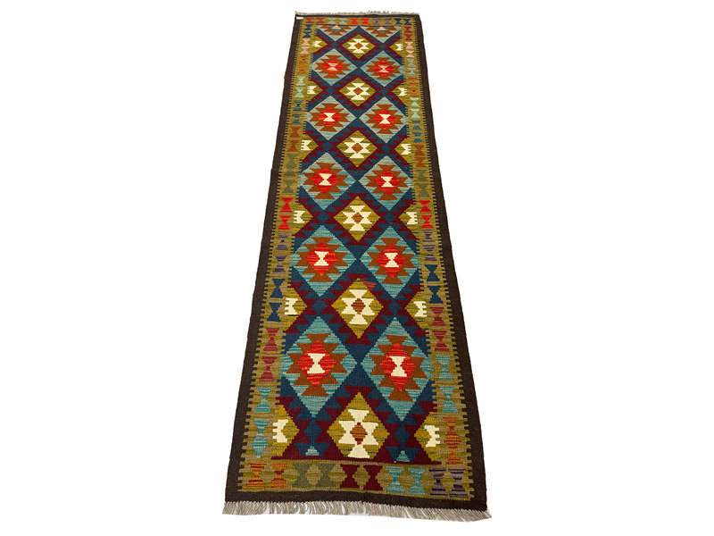 Fine Afghan Handmade kilim Runner 302 x 90 CM