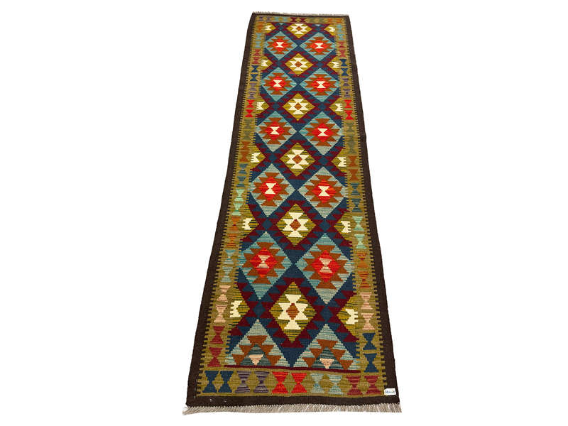 Fine Afghan Handmade kilim Runner 302 x 90 CM