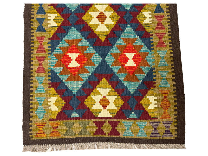 Fine Afghan Handmade kilim Runner 302 x 90 CM
