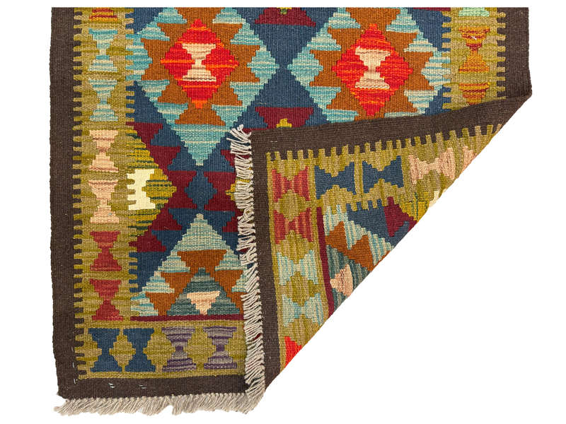 Fine Afghan Handmade kilim Runner 302 x 90 CM