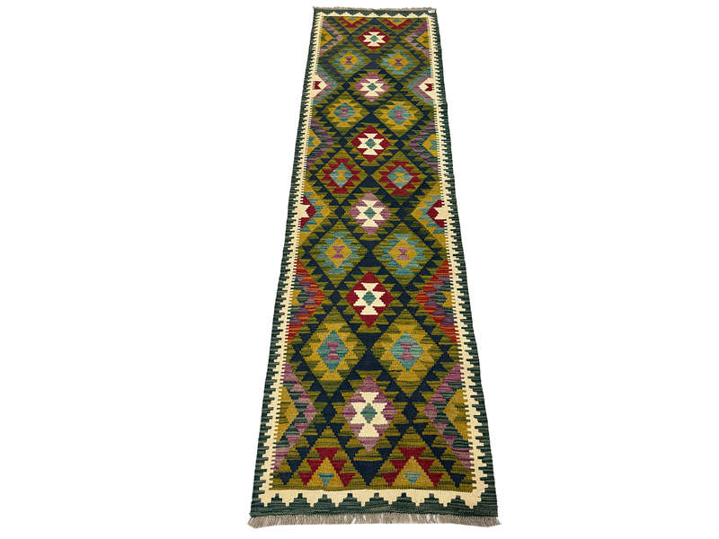 Stunning Afghan Maimana kilim Runner 282 x 79 CM