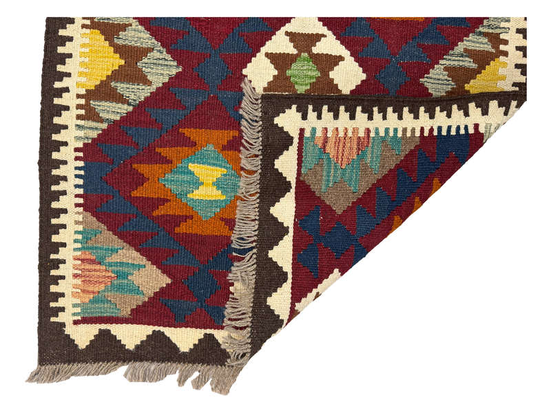 Fine Afghan Maimana kilim Runner 296 x 78 CM